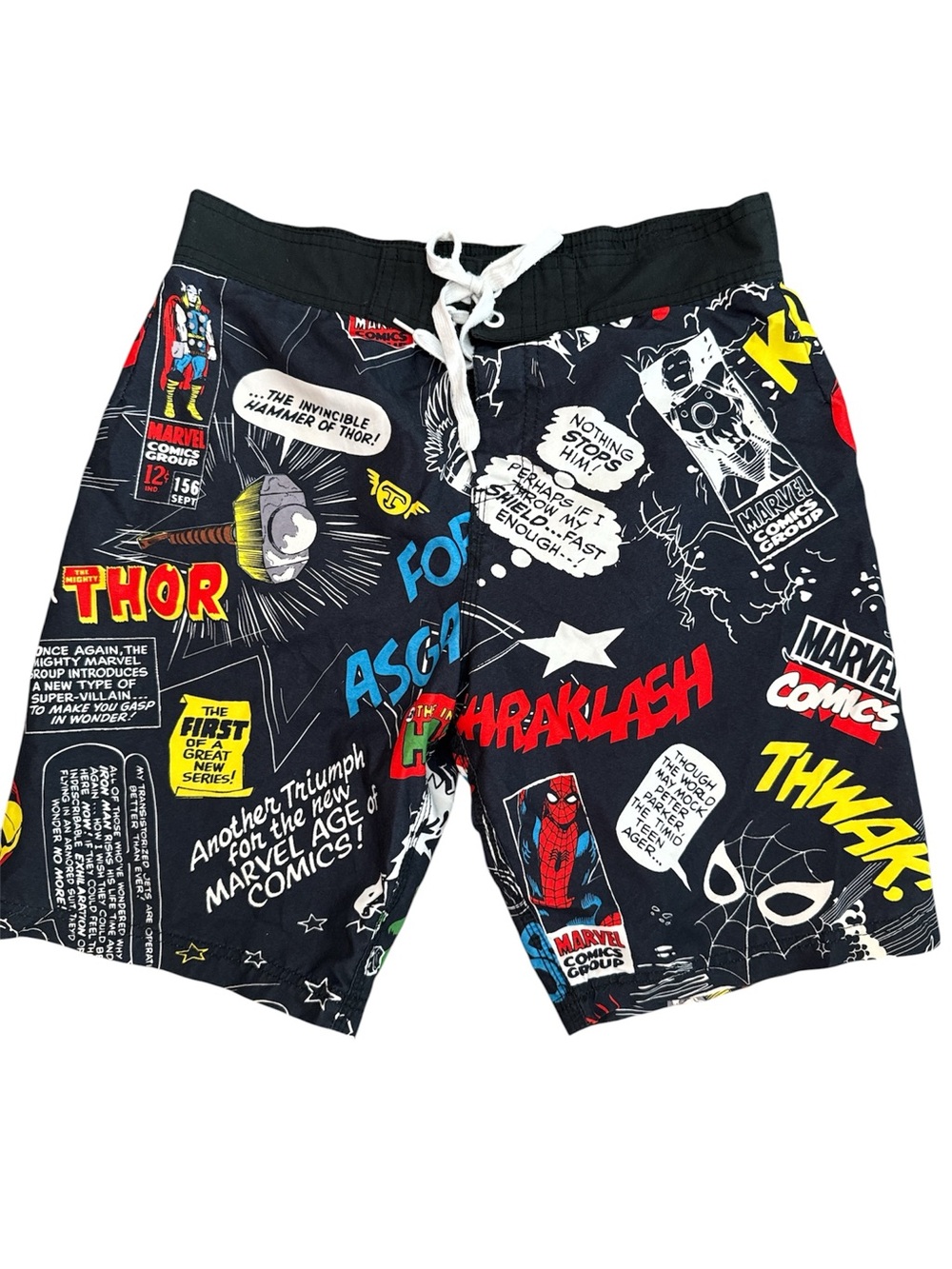 Marvel Comic-Print Swim Shorts, Size S